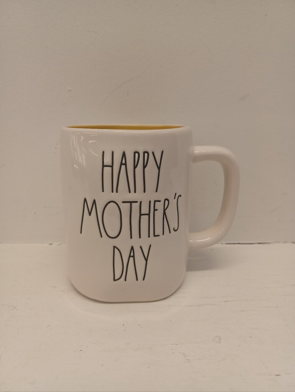 Rae Dunn Happy Mother’s Day Yellow Inside Mug Cup Coffee Tea Gift Mom